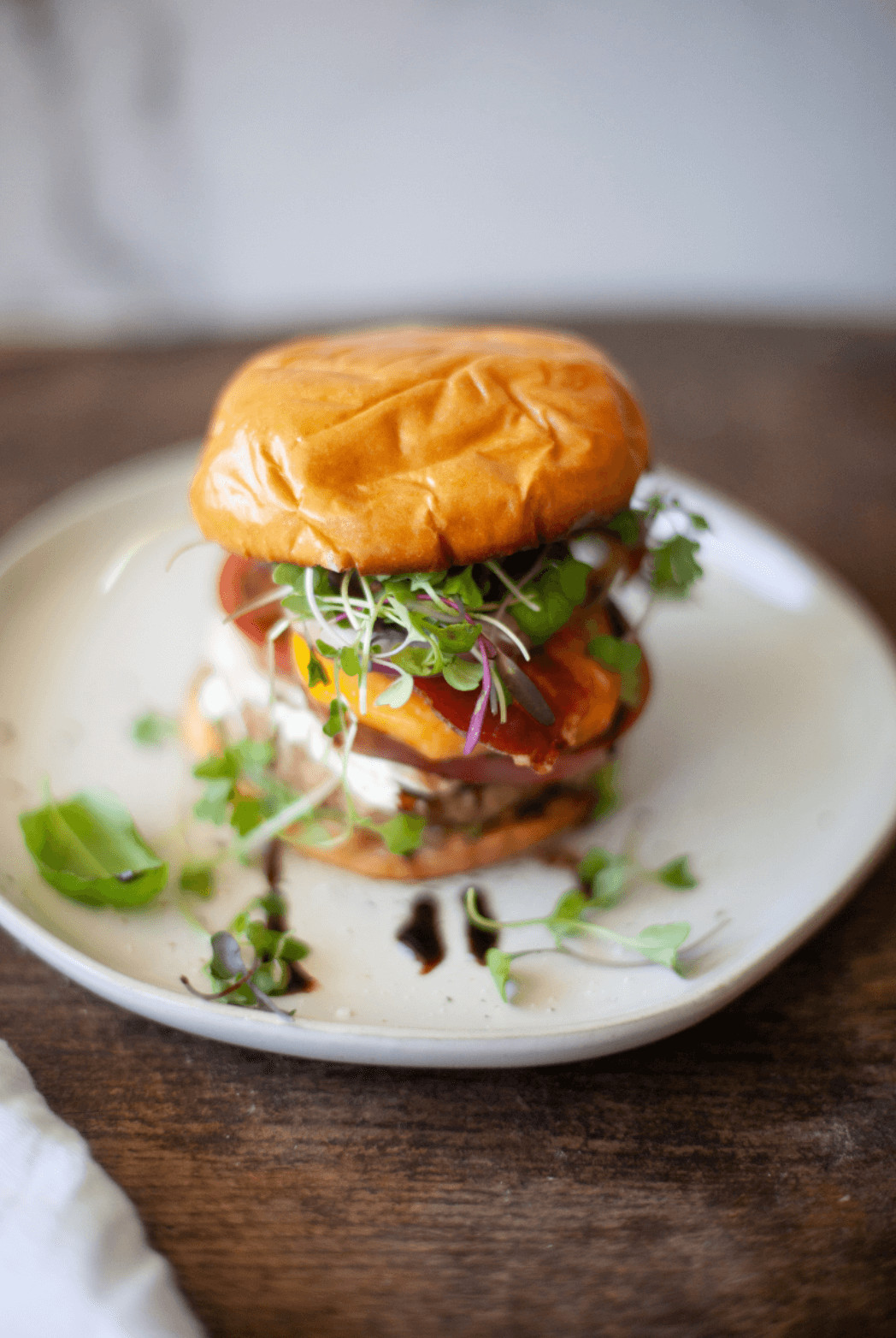 Peach and Goat Cheese Turkey Burgers for 4th of July