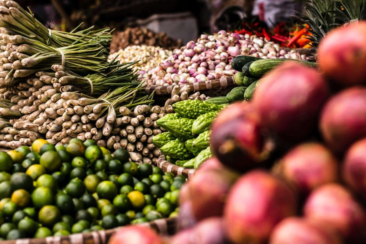 Variety of fresh vegetables representing the diverse ingredients studied in food science.