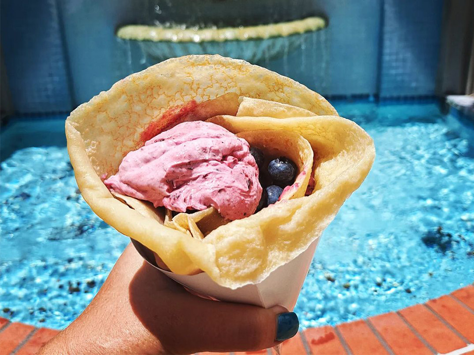 Vegan Berry Crepe at Central Park