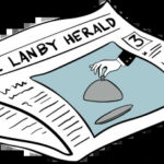 Illustration of newspaper with health and wellness articles
