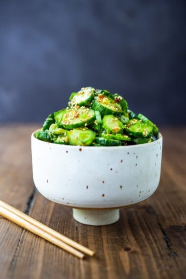 Refreshing Asian Cucumber Salad with Sesame Ginger and Garlic