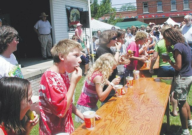 Pickle eating contest