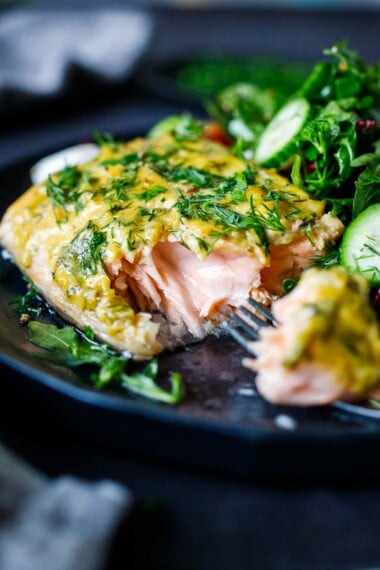 Baked Dijon Salmon Recipe with Mustard Crust