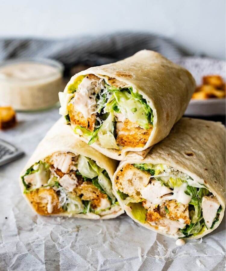 chicken caesar wraps recipe for busy nights