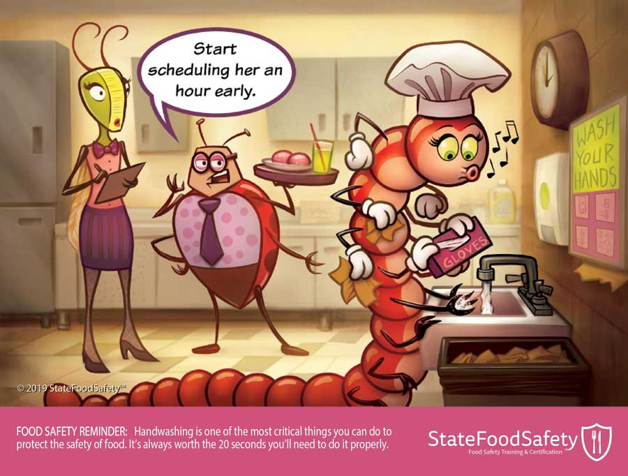 Where Can A Food Worker Wash Her Hands Properly?