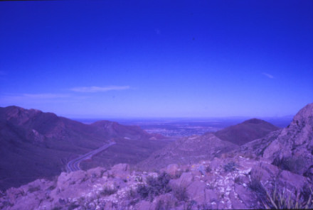 View of Las Cruces fromSan Augustin Pass in 1981