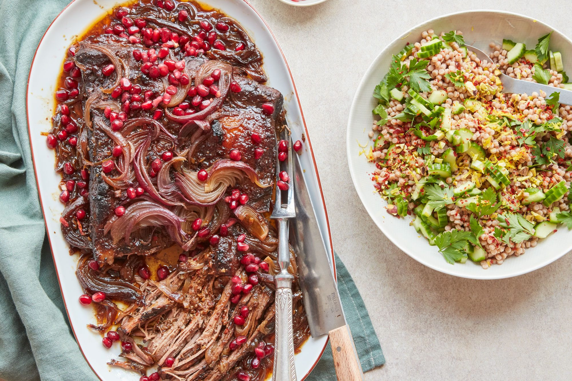 Pomegranate brisket offers a sweet and savory flavor dimension, perfect for festive meals with minimal hands-on cooking time.
