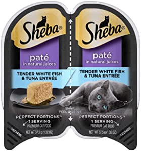 Sheba Perfect Portions Grain-Free Tender Whitefish & Tuna Entree Cat Food Trays