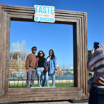 Friends at Taste of Chicago enjoying food