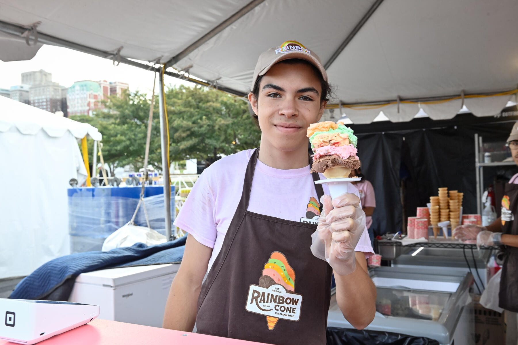 A Rainbow Cone at Chicago Food Fest