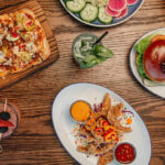 Stirr Tablescape with vibrant dishes